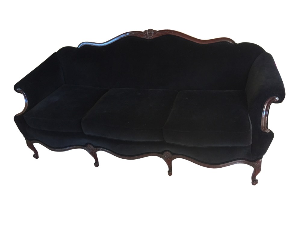 black vintage sofa